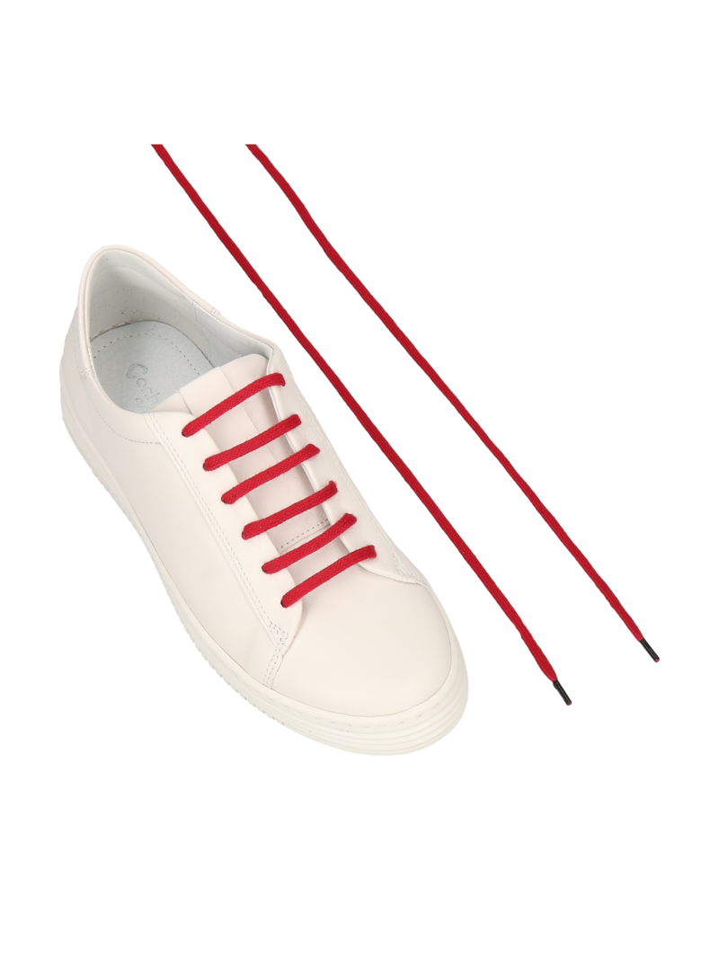 Red flat cotton shoelaces 70 cm, DO0062-03, Konopka Shoes