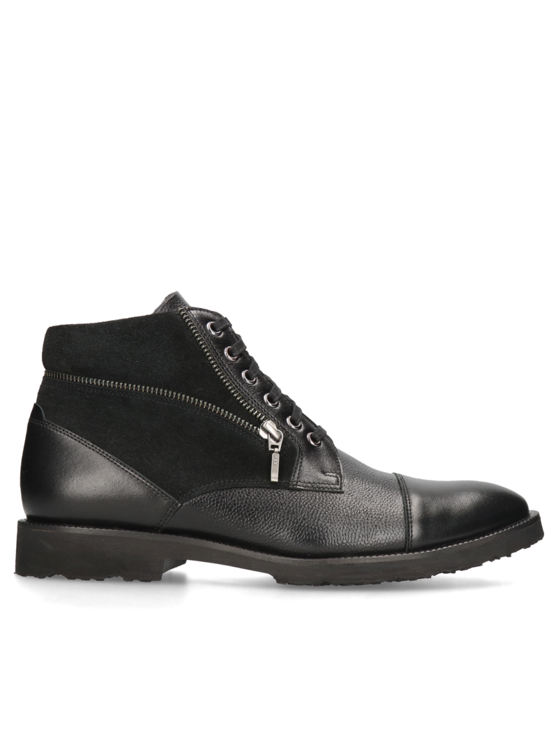 Black boots Louis, Conhpol Dynamic - Polish production, Boots, SK2584-01, Konopka Shoes