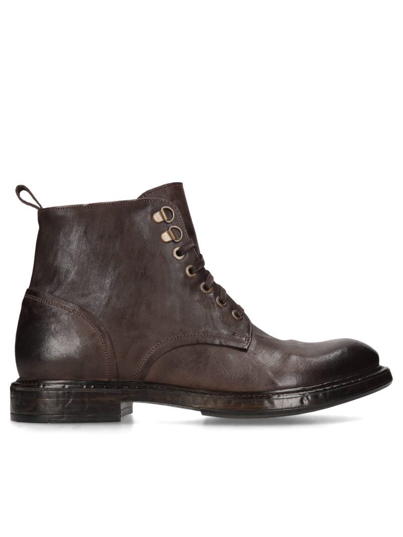 Brown boots Davide, Conhpol - Polish production, Boots, CE6215-01, Konopka Shoes