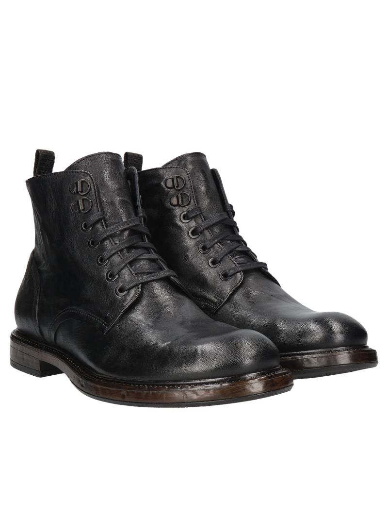 Original men's boots, unlined, with thick soles, comfortable men's shoes, Konopka Shoes