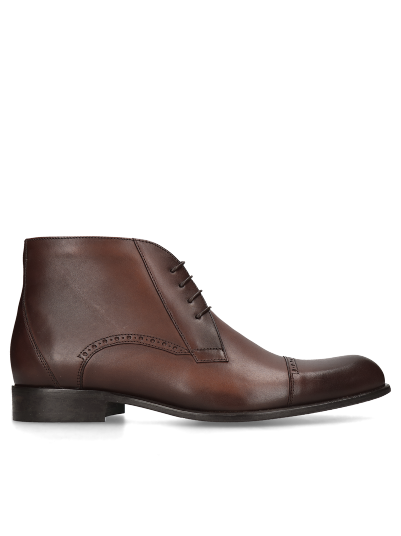Brown boots Karl II, Conhpol - Polish production, Boots, CK6221-01, Konopka Shoes