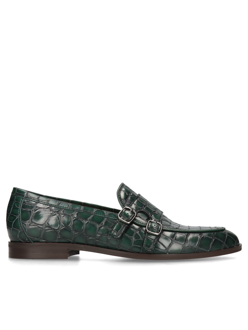 Green casual loafers Hugo, Conhpol - polish production, CE6190-02, Loafers and moccasins, Konopka Shoes