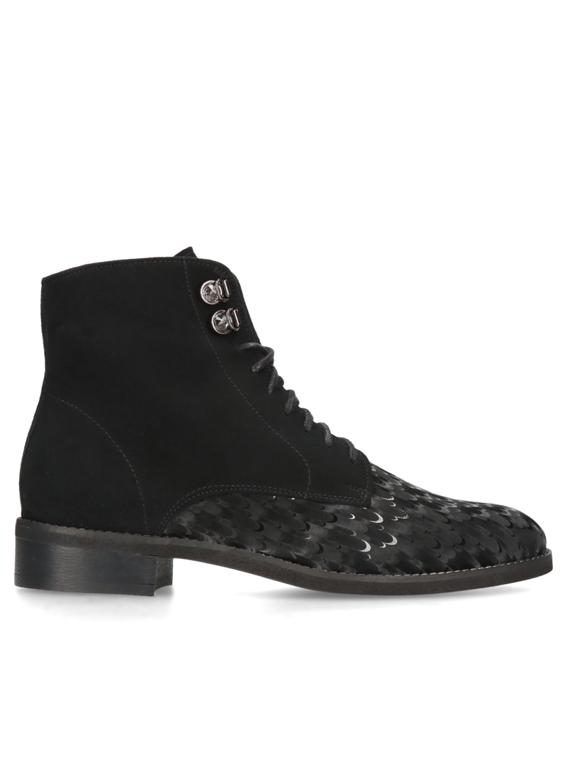 Black boots Nina II, Conhpol Bis - Polish production, Ankle boots, BK5679-01, Konopka Shoes