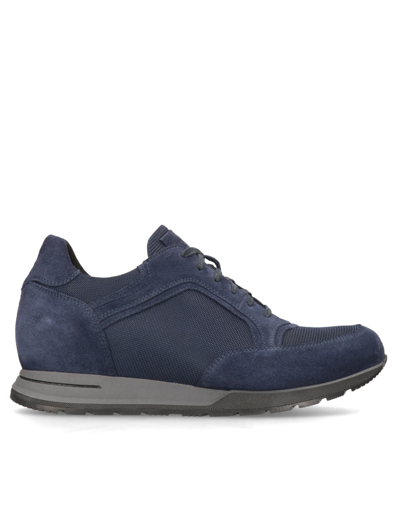 Navy blue elevator shoes Cyrus +7 cm, Conhpol Dynamic - Polish production, Sneakers, SH2592-01, Konopka Shoes