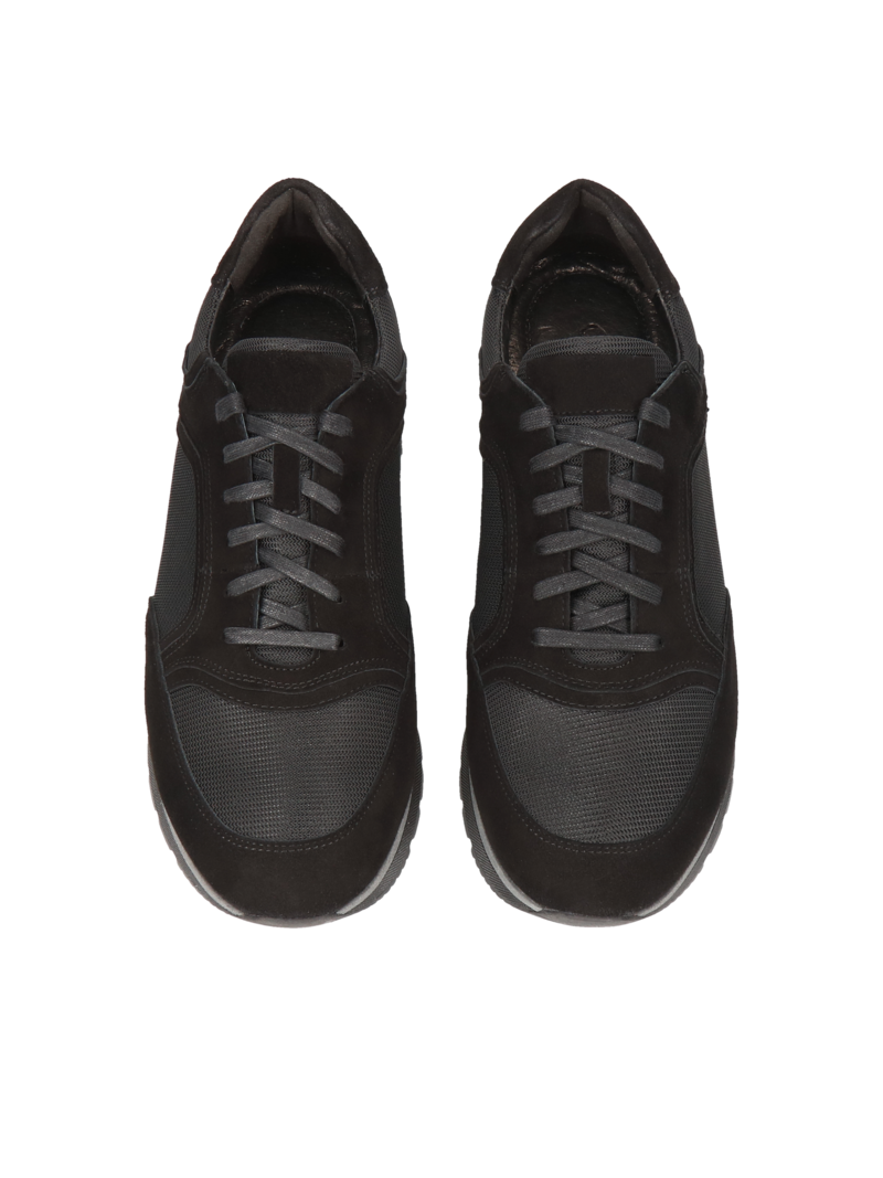 Black elevator sneakers Cyrus +7 cm, Conhpol Dynamic - Polish production, Sneakers, SH2592-02, Konopka Shoes