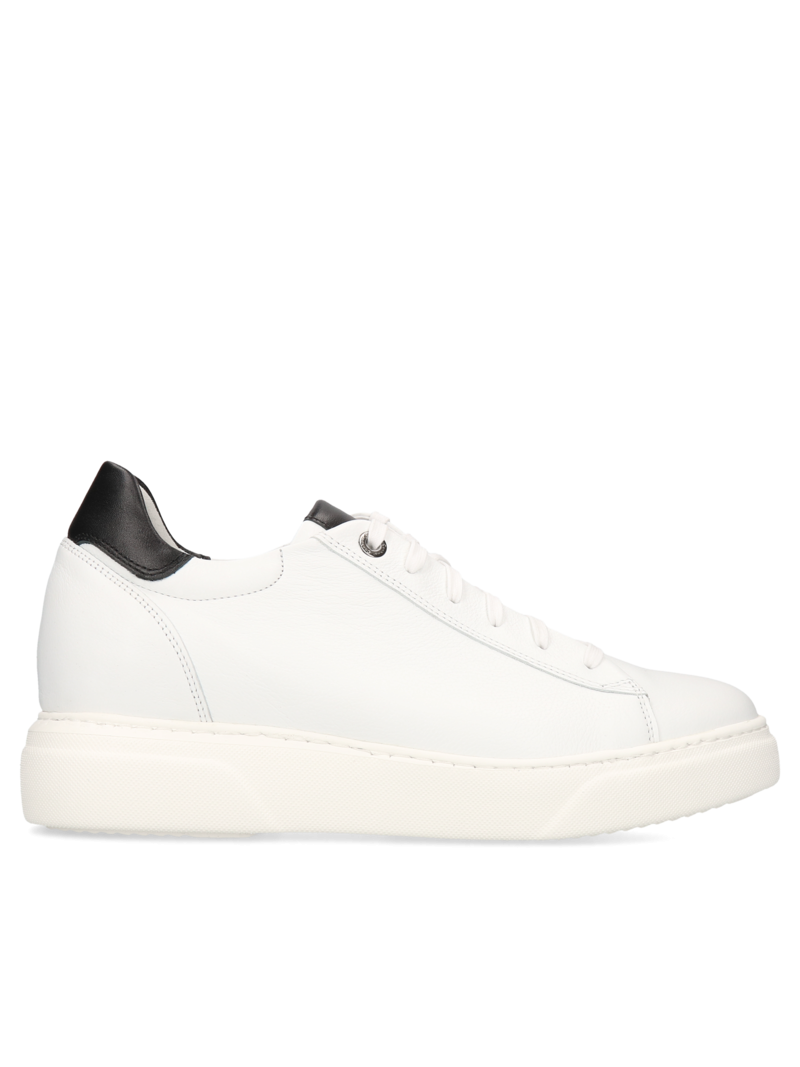 White elevator sneakers Cyrus +7 cm, Conhpol Dynamic - Polish production, Sneakers, SH2593-01, Konopka Shoes