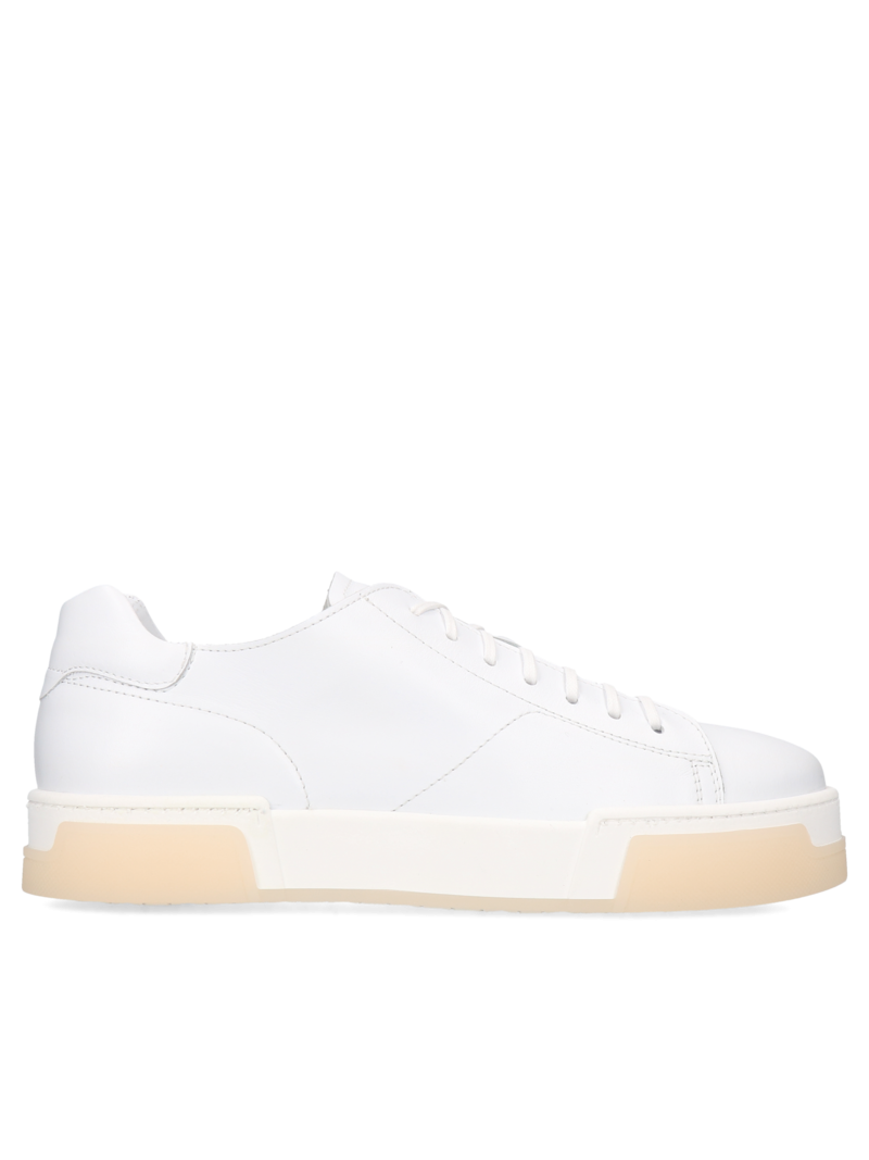 White sneakers Annie, Conhpol Bis - Polish production, Sneakers, BI5684-01, Konopka Shoes