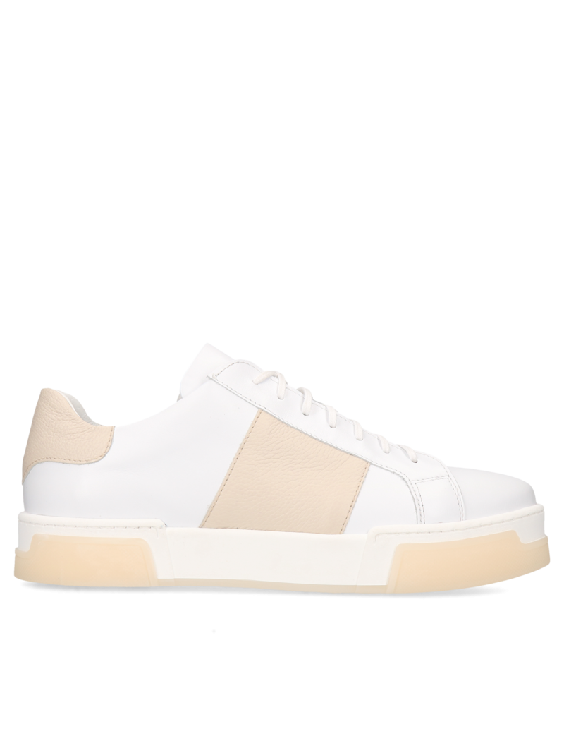 White and beige sneakers Annie, Conhpol Bis, Konopka Shoes