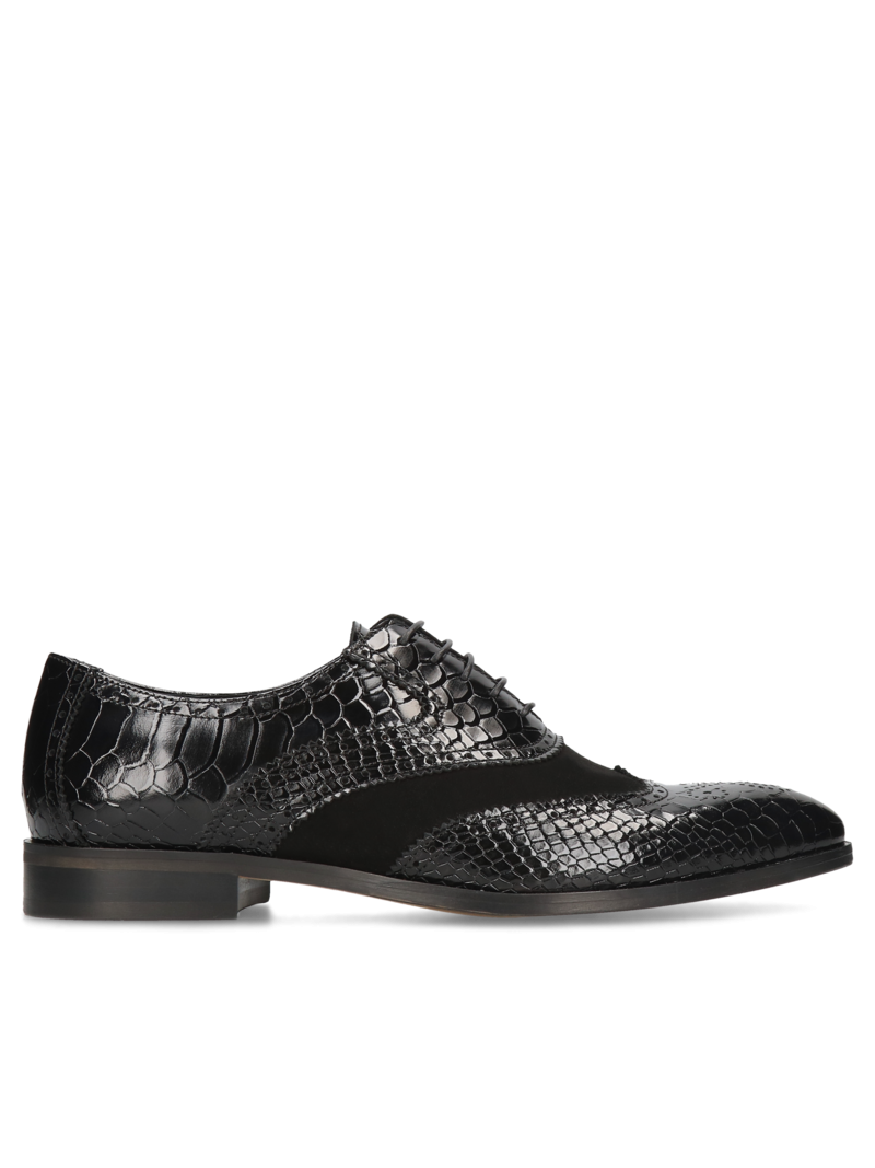 Black shoes Thoma, Conhpol - Polish production, Oxfordy, CE6231-01, Konopka Shoes