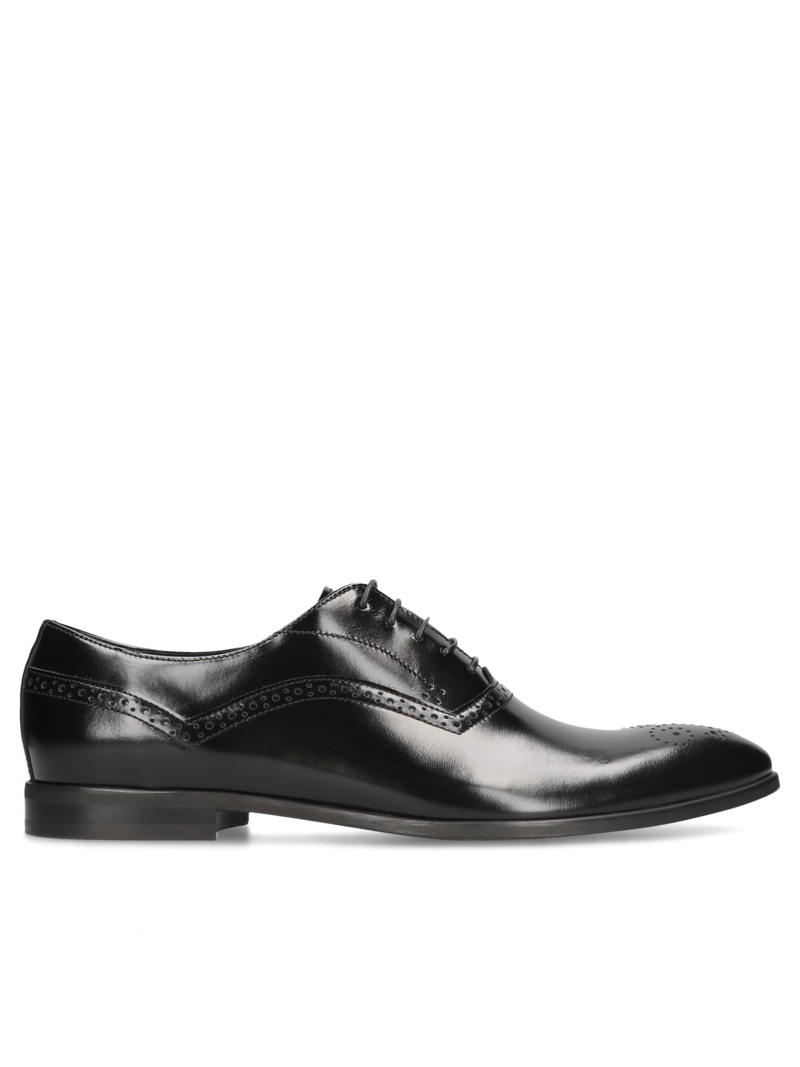 Black shoes Georg, Conhpol - polish production, Oxfordy, CE6237-01, Konopka Shoes