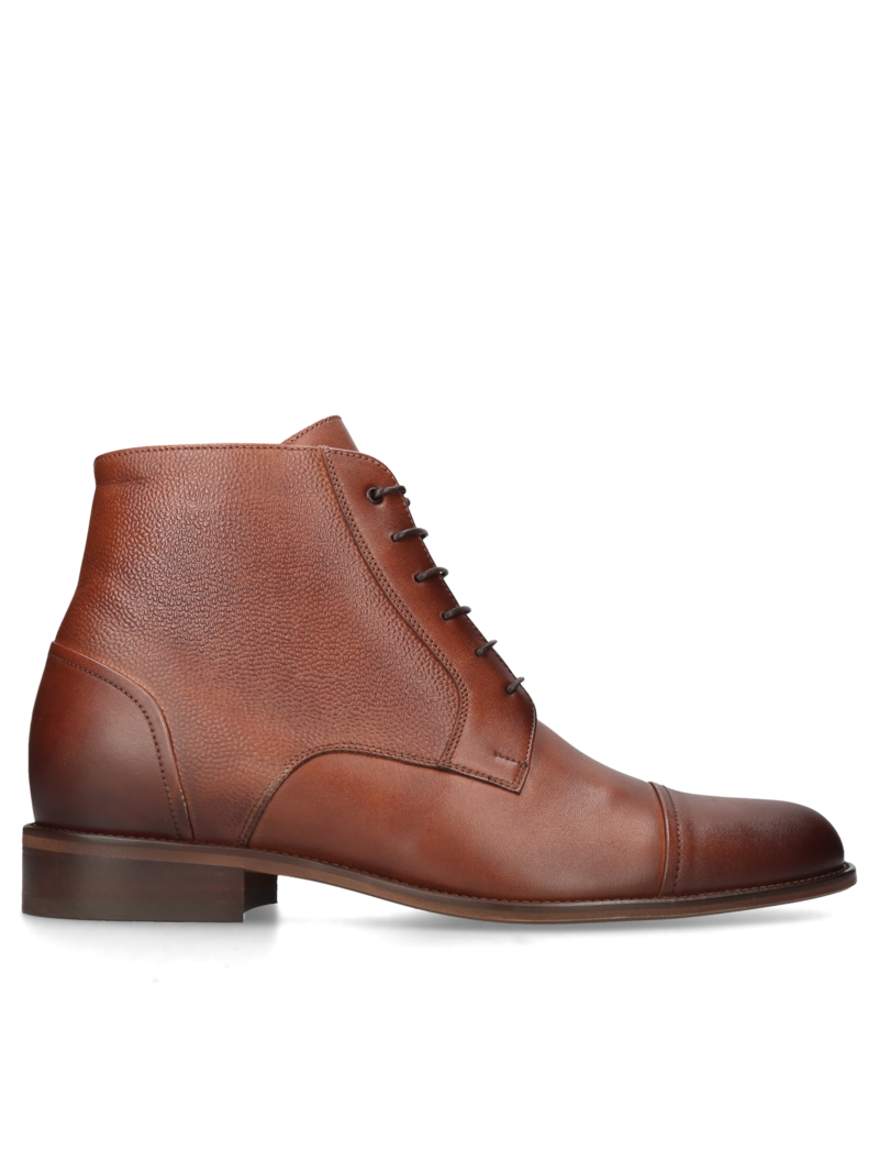 Brown elevator boots Brus II +7 cm, Conhpol, Konopka Shoes