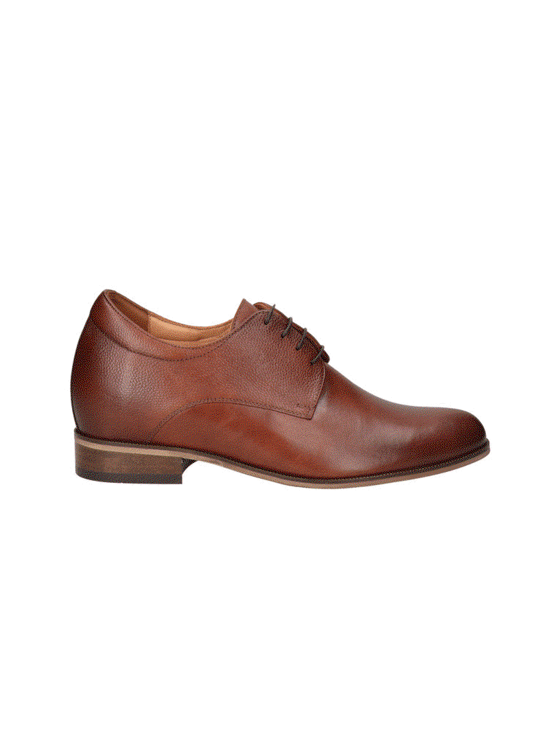 Brown elegant elevator shoes, Derby, Conhpol - Polish production, CH4069-06, Konopka Shoes