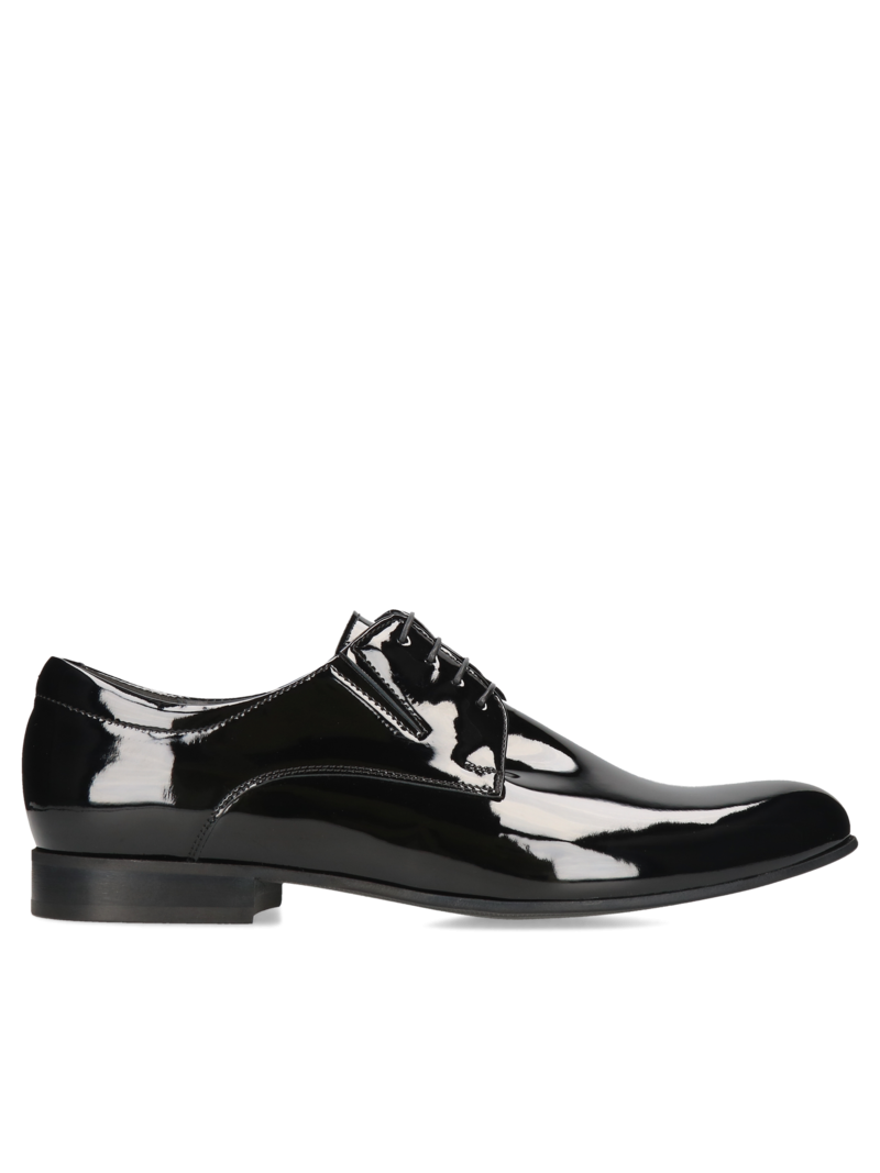 Black shoes Kellen, Conhpol - Polish production, Derby, CI6152-04, Konopka Shoes