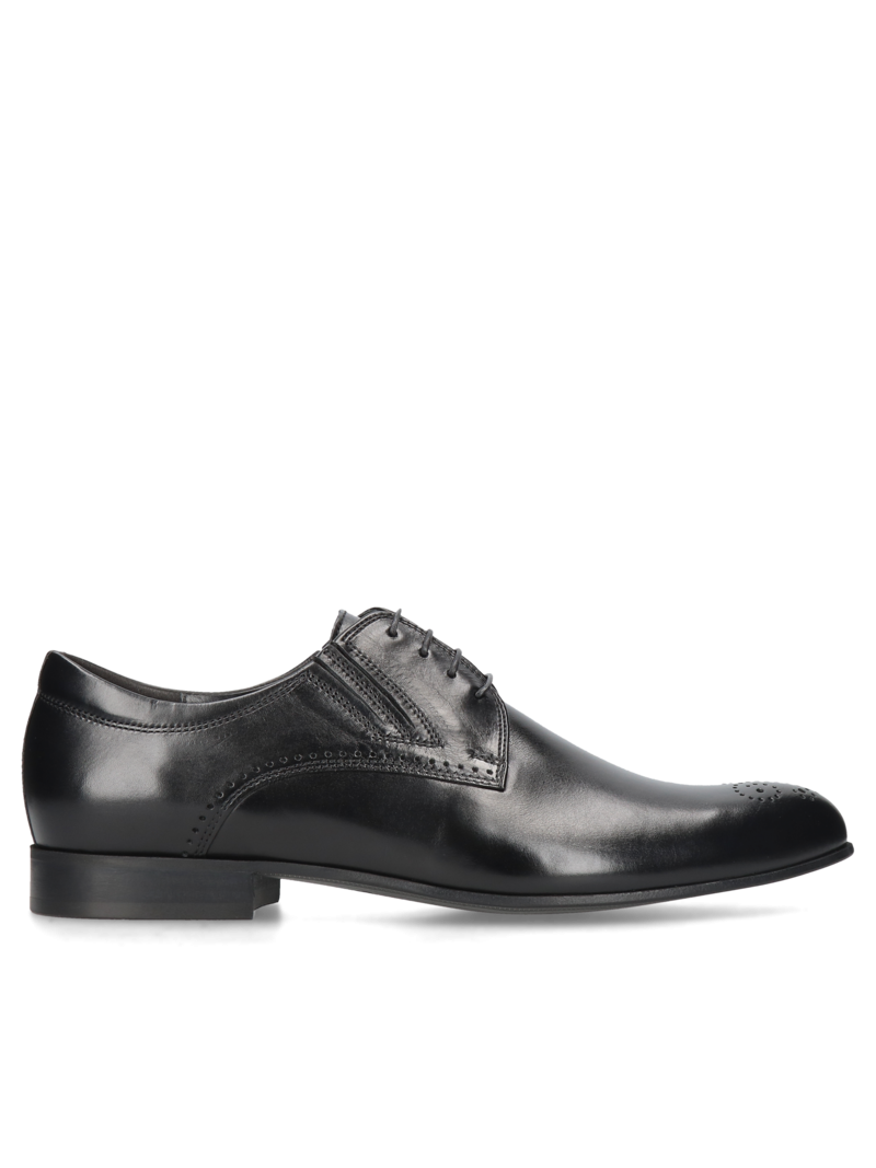 Black shoes Kellen, Conhpol - Polish production, Derby, CI6246-01, Konopka Shoes