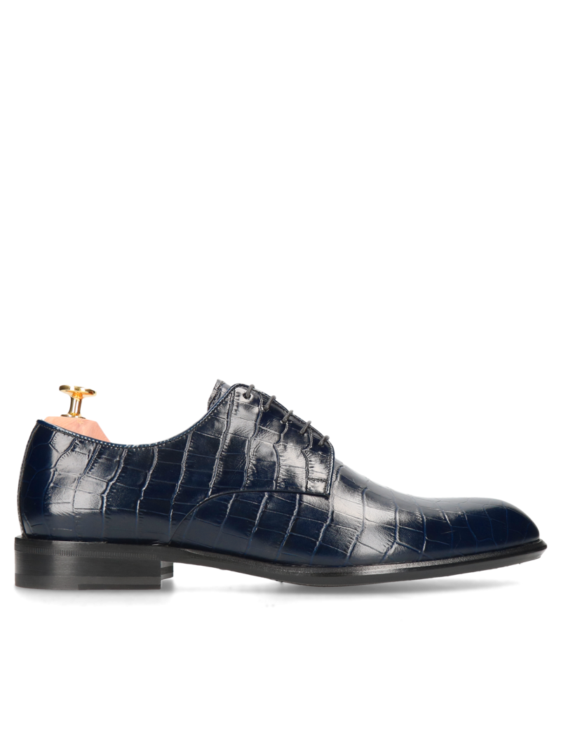 Navy blue shoes William - Gold Collection, Conhpol - Polish production, Derby, CG4451-03, Konopka Shoes