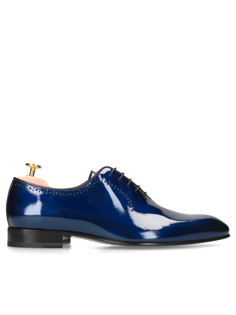 Navy blue shoes Kevin  - Gold Collection, Conhpol - Polish production, Oxfordy, CG4462-02, Konopka Shoes