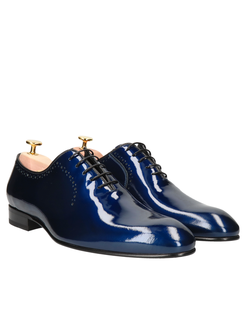 Navy blue shoes Kevin  - Gold Collection, Conhpol - Polish production, Oxfordy, CG4462-02, Konopka Shoes