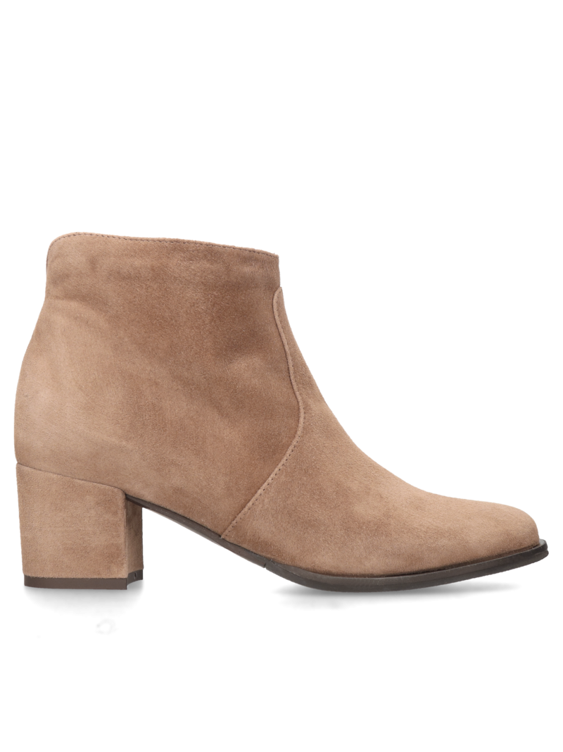 Beige boots Hannah, Conhpol Bis - Polish production, Ankle boots, BK4668-02, Konopka Shoes