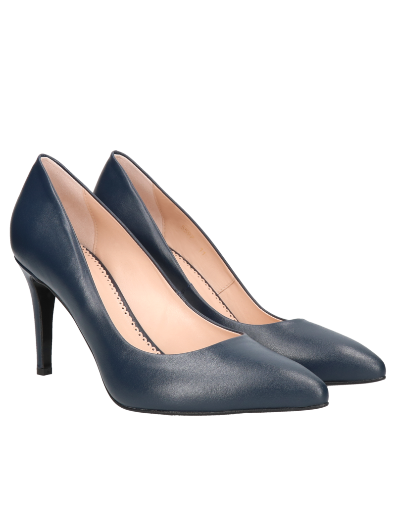 Navy blue high heels Selina, Conhpol Bis, Konopka Shoes