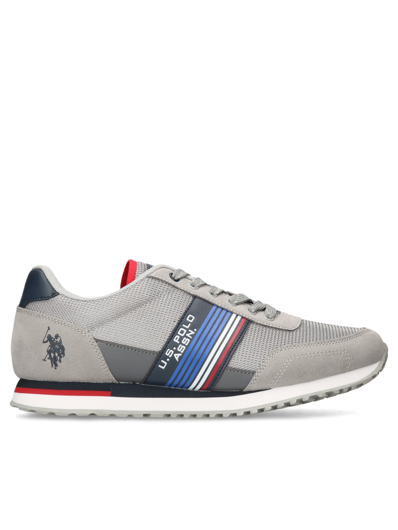 Grey sneakers U.S. Polo Assn., U.S. Polo Assn., Sneakers, US0060-02, Konopka Shoes