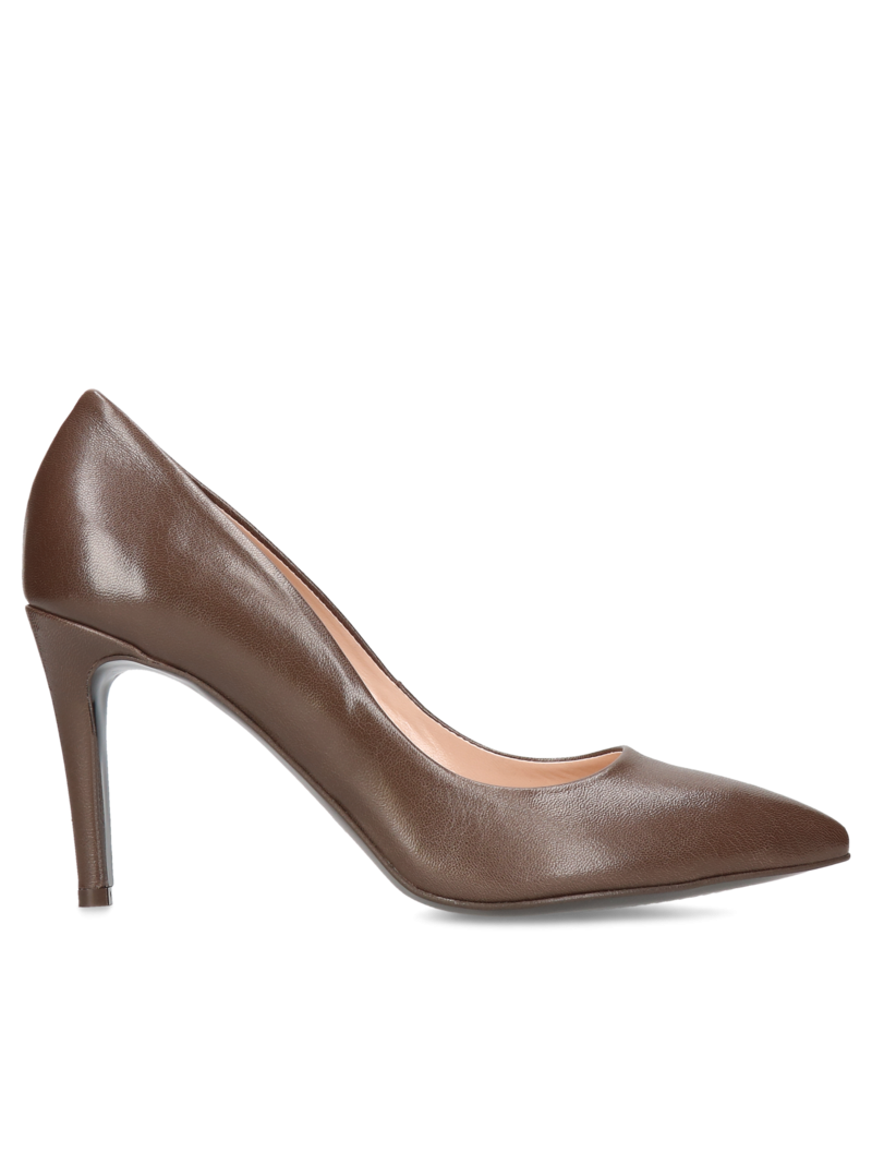 Brown high heels Selina, Conhpol Bis - Polish production, High heels, BI5597-09, Konopka Shoes