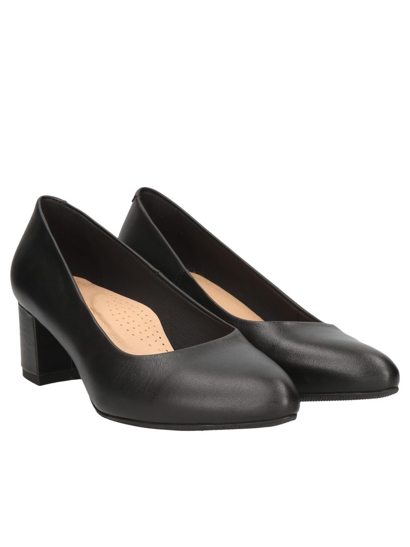 Black pumps Jackie, Conhpol Relax - Polish production, Pumps, RE2544-02, Konopka Shoes