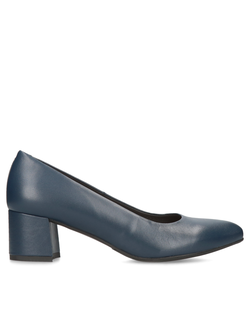 Navy blue pumps Jackie, Conhpol Relax - Polish production, Pumps, RE2544-04, Konopka Shoes