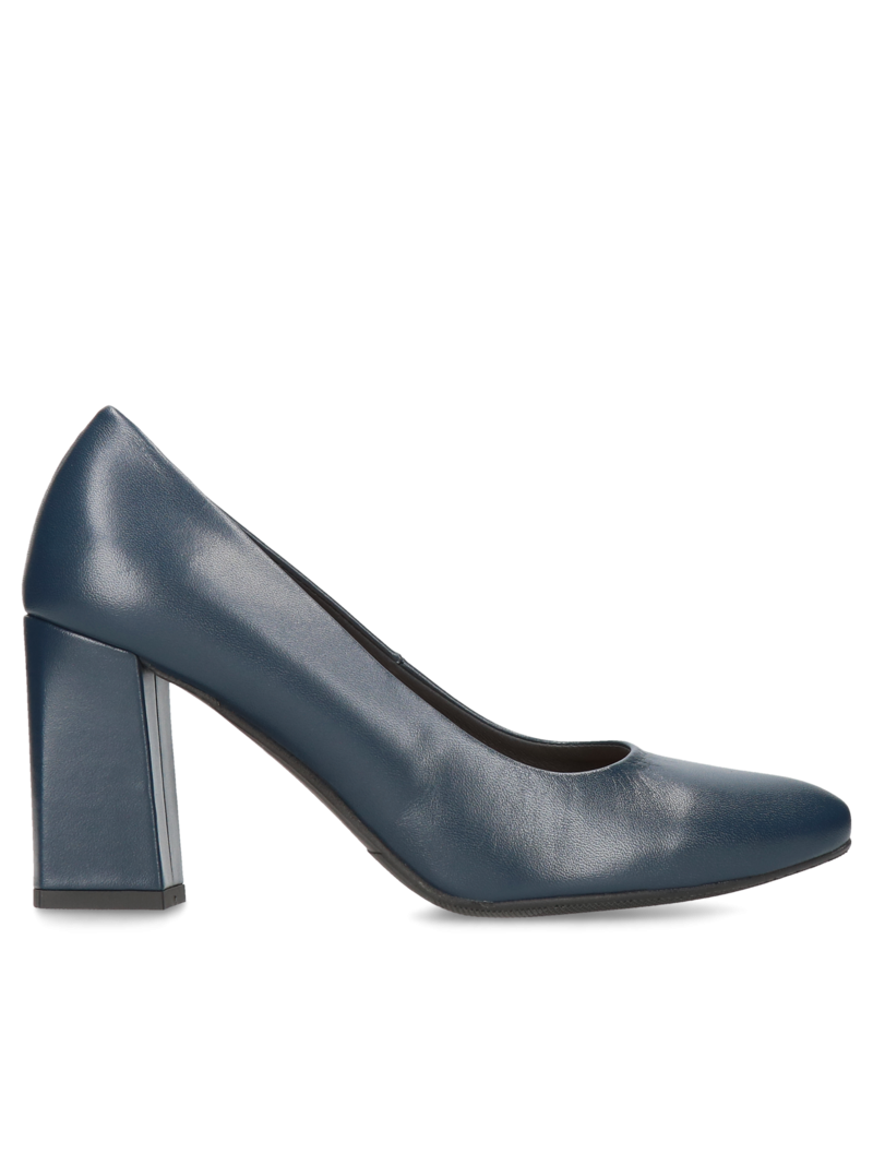 Navy blue pumps Lindsay, Conhpol Relax - Polish production, Pumps, RE2629-04, Konopka Shoes