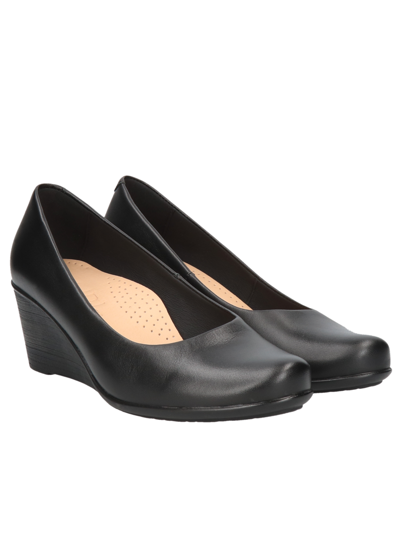 Black pumps Alice, Conhpol Relax - Polish production, Pumps, RE0166-11, Konopka Shoes