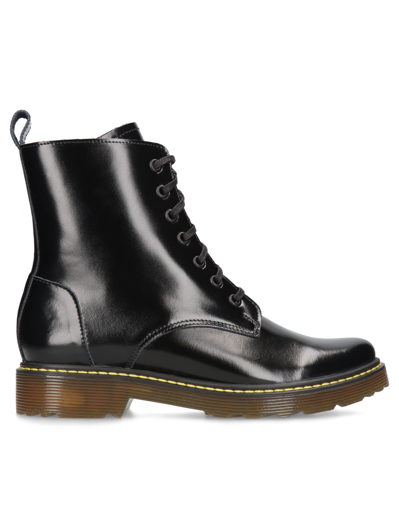 Black boots Marion, Conhpol Relax - Polish production, Biker & worker boots, RE2618-08, Konopka Shoes