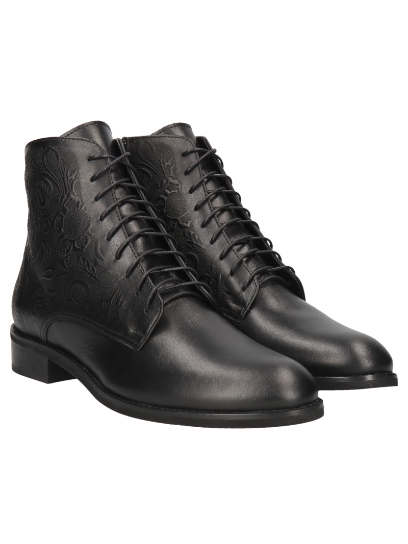 Black boots Nina II, Conhpol Bis - Polish production, Ankle boots, BI5704-01, Konopka Shoes