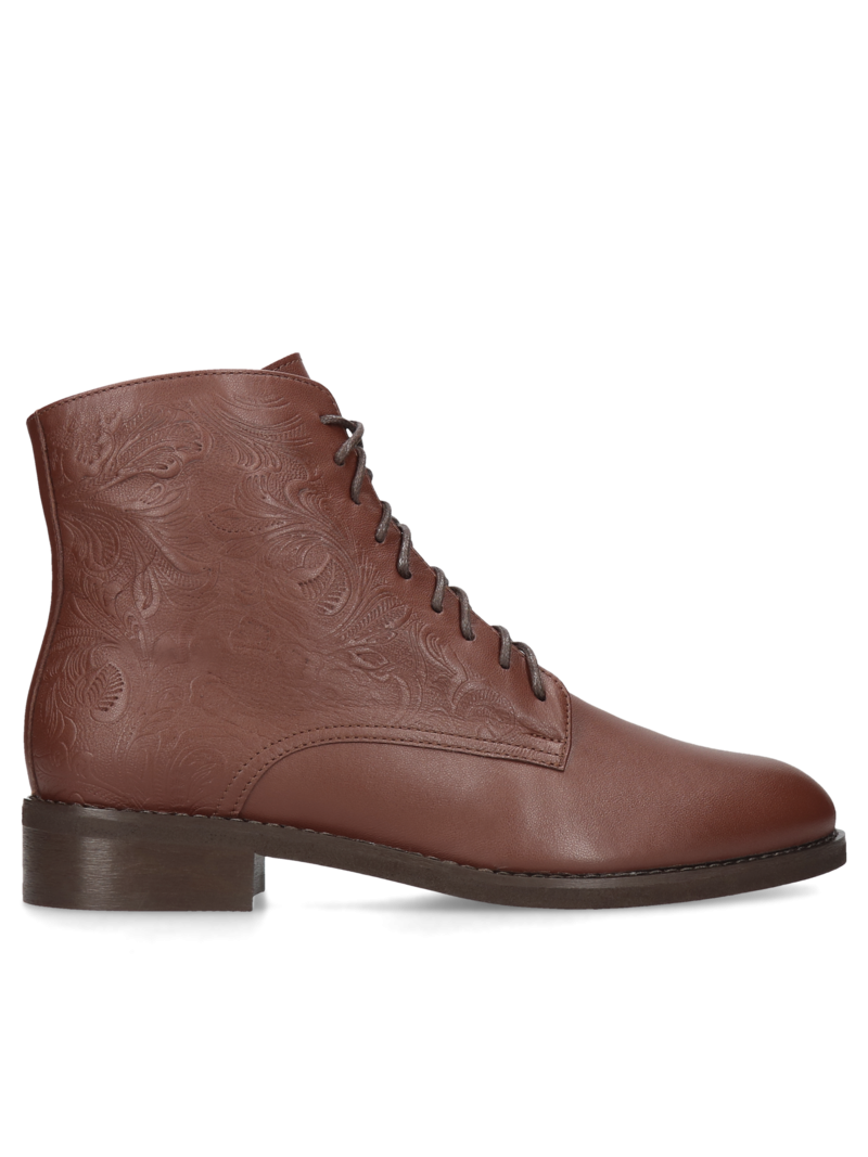 Brown boots Nina II, Conhpol Bis - Polish production, Ankle boots, BI5704-02, Konopka Shoes