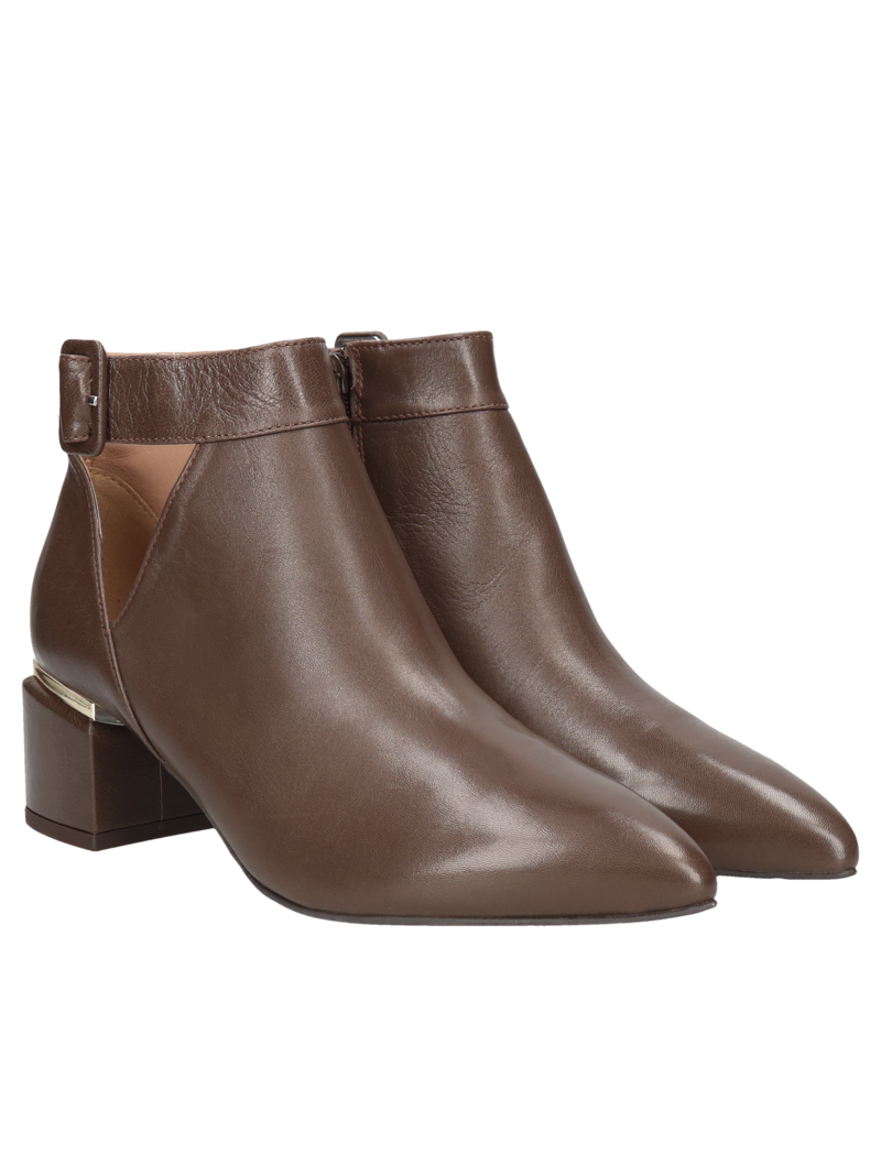 Brown boots Klara, Conhpol Bis - Polish production, Ankle boots, BI5706-01, Konopka Shoes