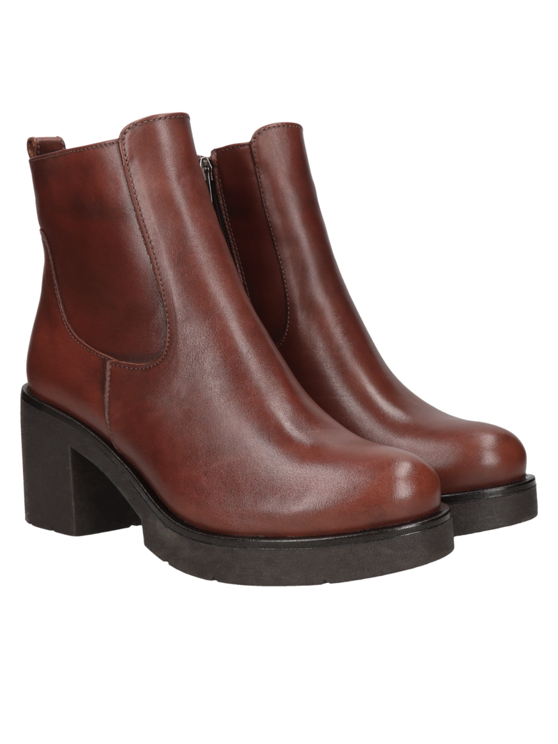 Brown boots Tekla, Conhpol Relax - Polish production, Ankle boots, RK2651-01, Konopka Shoes