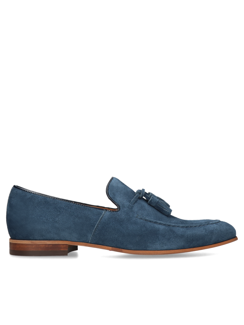 Navy blue casual loafers Hugo, Conhpol - polish production, CE6208-04, Loafers and moccasins, Konopka Shoes