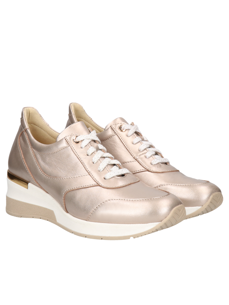 Gold sneakers Felipa, Conhpol Relax - Polish production, Sneakers, RE2642-05, Konopka Shoes