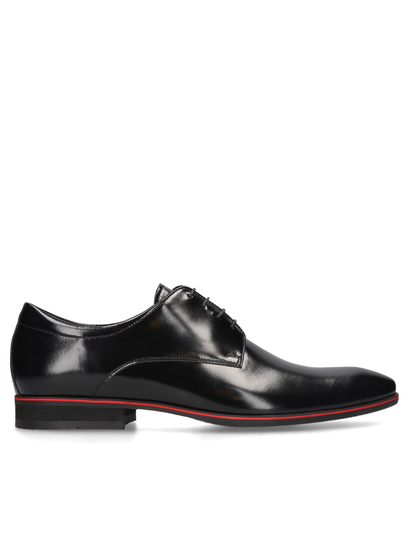 Black shoes Jacob, Conhpol - Polish production, Derby, CE6269-01, Konopka Shoes