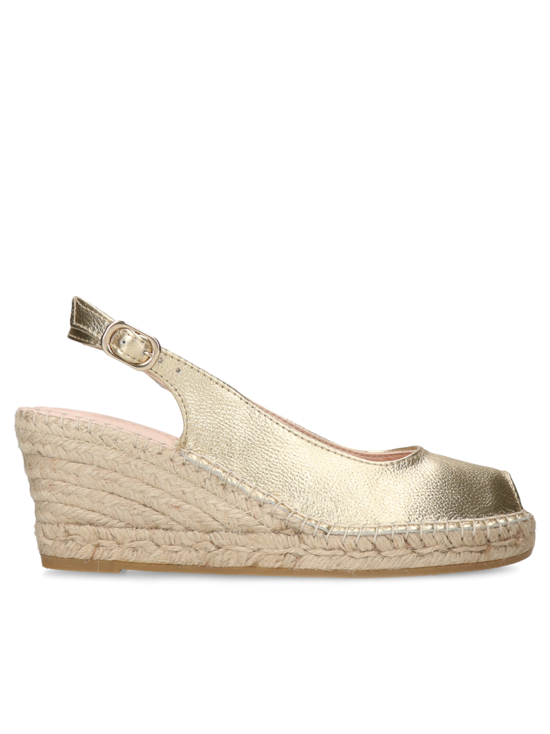 Golden espadrilles Marjani, Macarena, Espadrilles, MC0001-01, Konopka Shoes