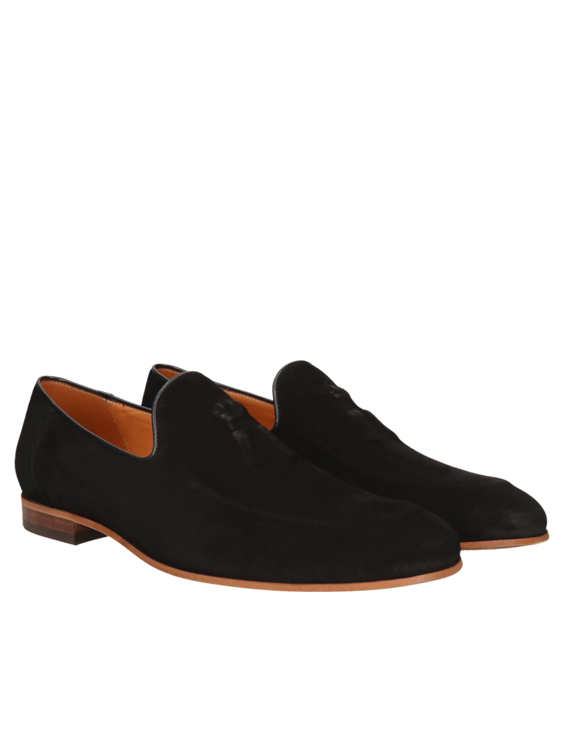 Black casual, loafers Hugo, Conhpol - Polish production, Loafers & Moccasins, CE6273-02, Konopka Shoes
