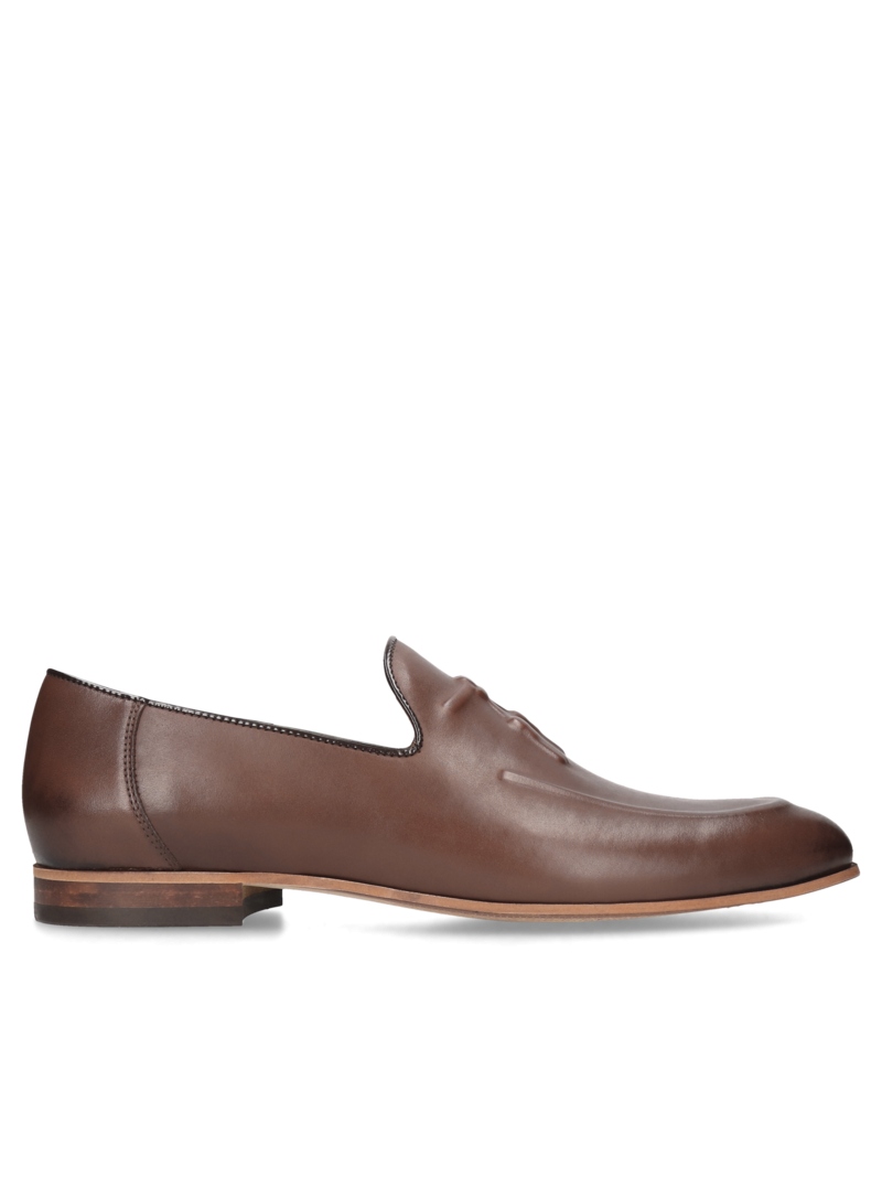 Brown casual, loafers Hugo, Conhpol -Polish production, Loafers & Moccasins, CE6273-03, Konopka Shoes