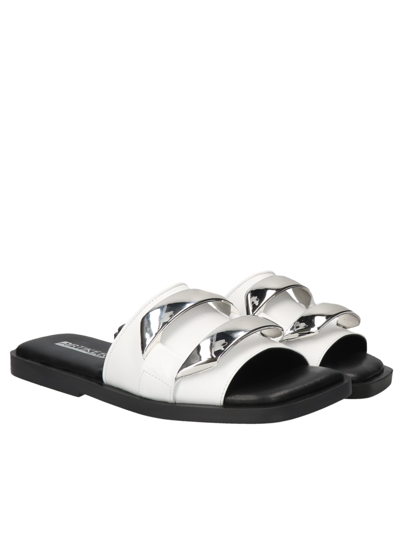 White flip-flops Felicia, Artiker, Konopka Shoes