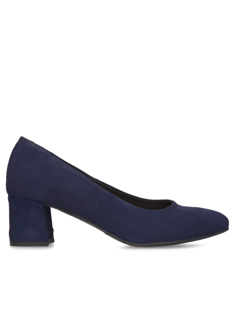 Navy blue pumps Jackie, Conhpol Relax - Polish production, Pumps, RE2544-06, Konopka Shoes