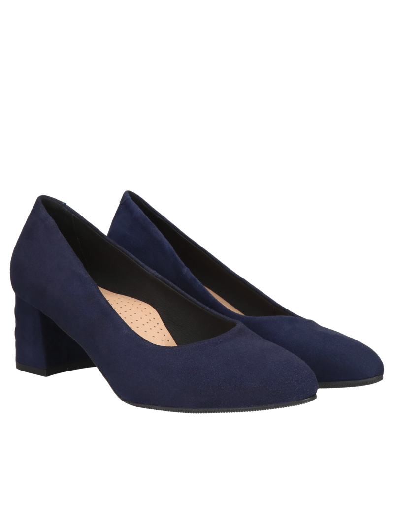 Navy blue pumps Jackie, Conhpol Relax - Polish production, Pumps, RE2544-06, Konopka Shoes