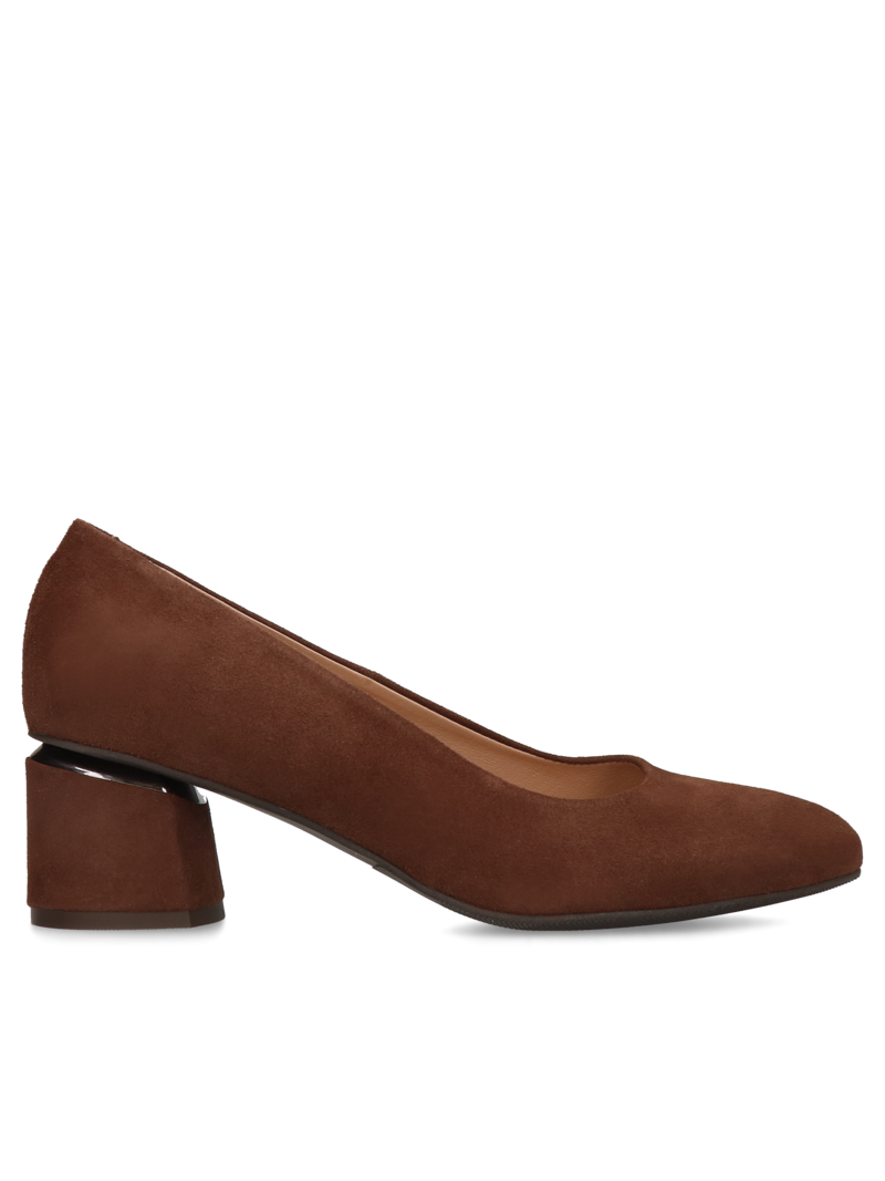 Brown pumps Jackie, Conhpol Relax - Polish production, Pumps, RE2542-04, Konopka Shoes