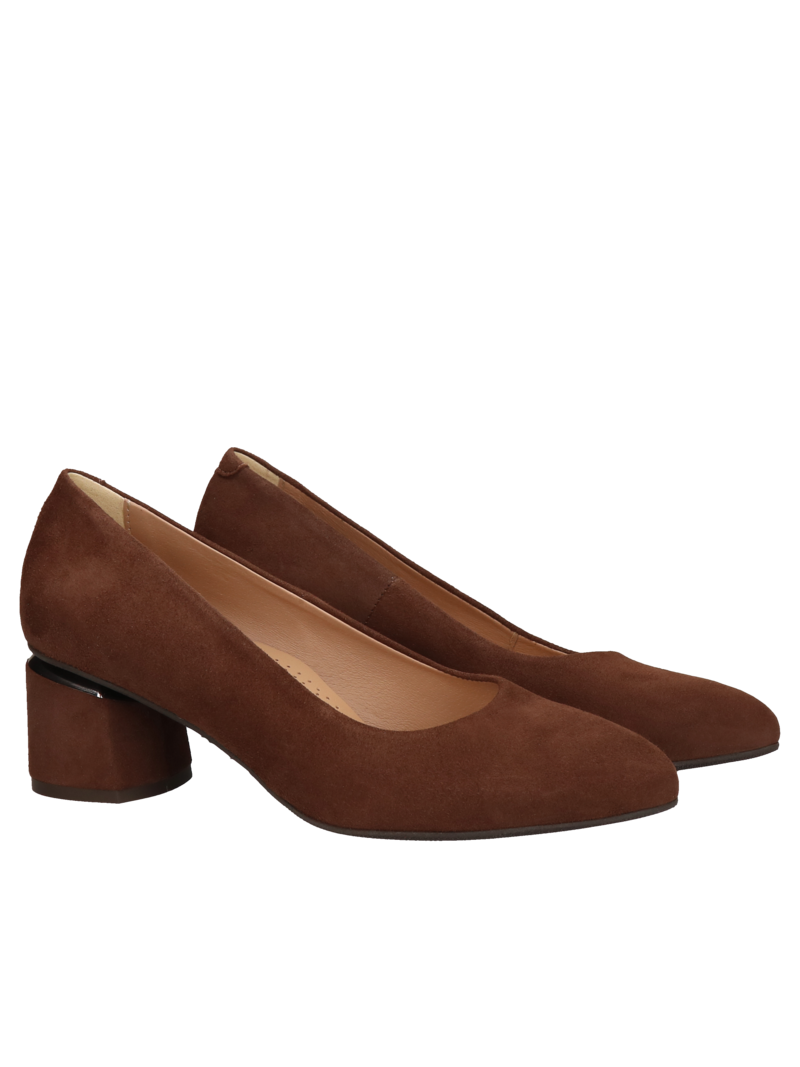 Brown pumps Jackie, Conhpol Relax - Polish production, Pumps, RE2542-04, Konopka Shoes