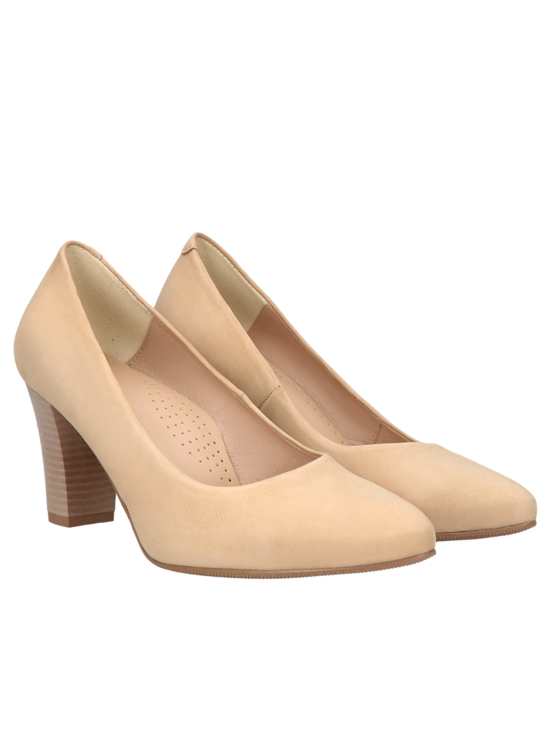 Beige pumps Lindsay, Conhpol Relax - Polish production, Pumps, RE2656-01, Konopka Shoes