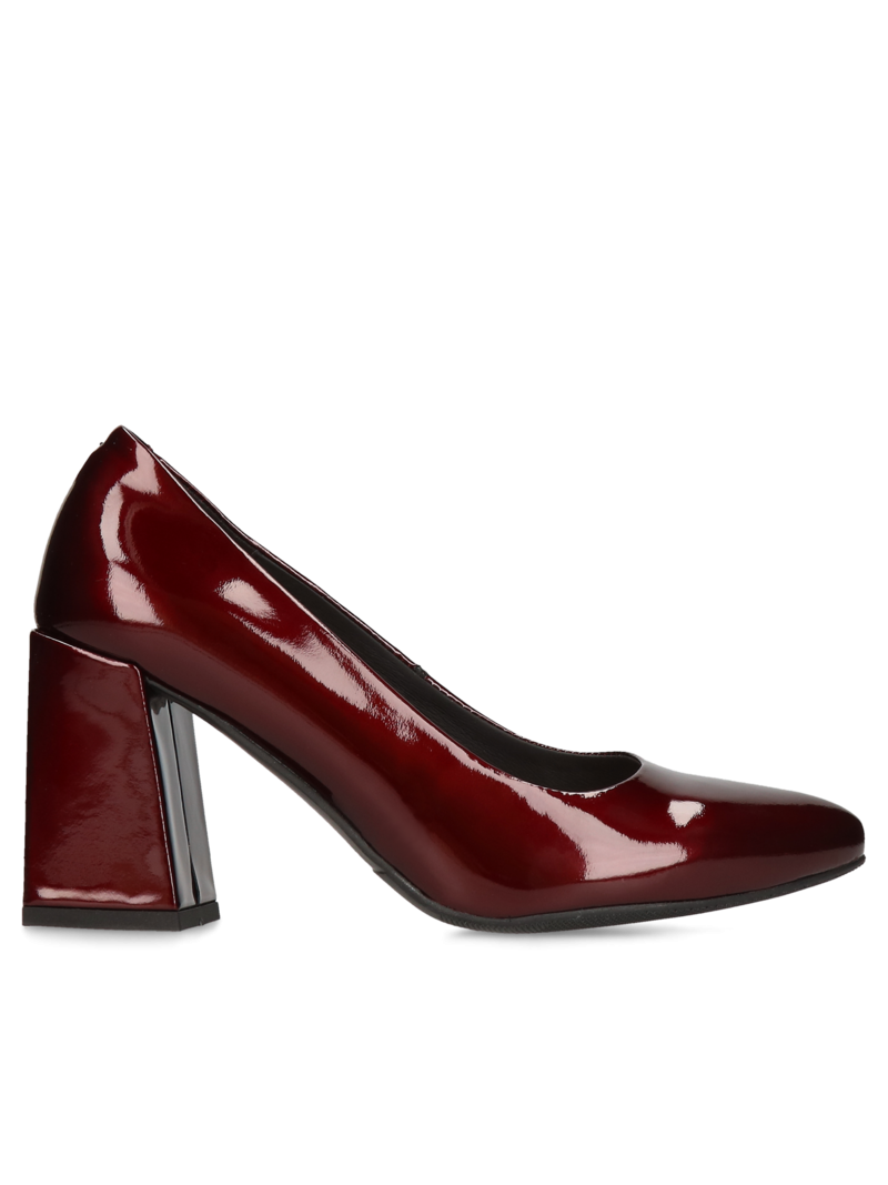 Burgundy pumps Lindsay, Conhpol Relax - Polish production, Pumps, RE2657-01, Konopka Shoes