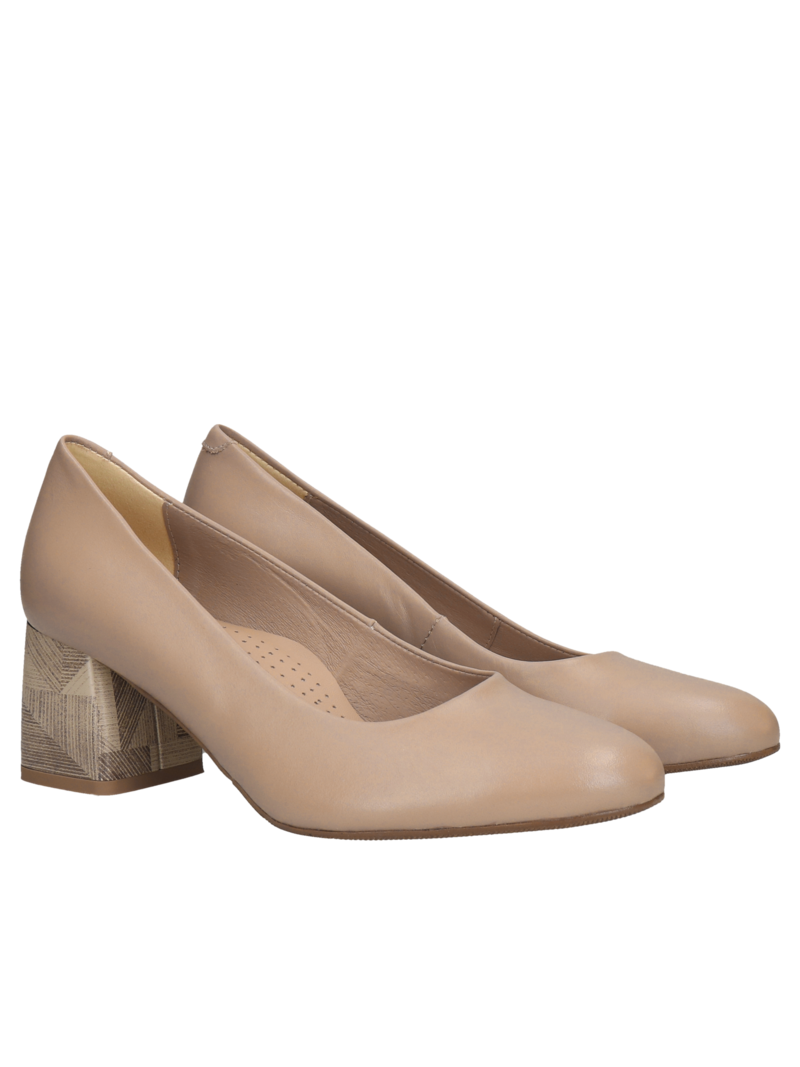 Beige pumps Matylda, Conhpol Relax - Polish production, Pumps, RE2646-03, Konopka Shoes