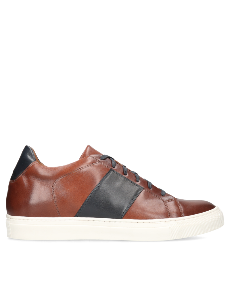 Brown elevator sneakers Xavier + 6 cm, Conhpol Dynamic - Polish production, Sneakers, SH2636-01, Konopka Shoes