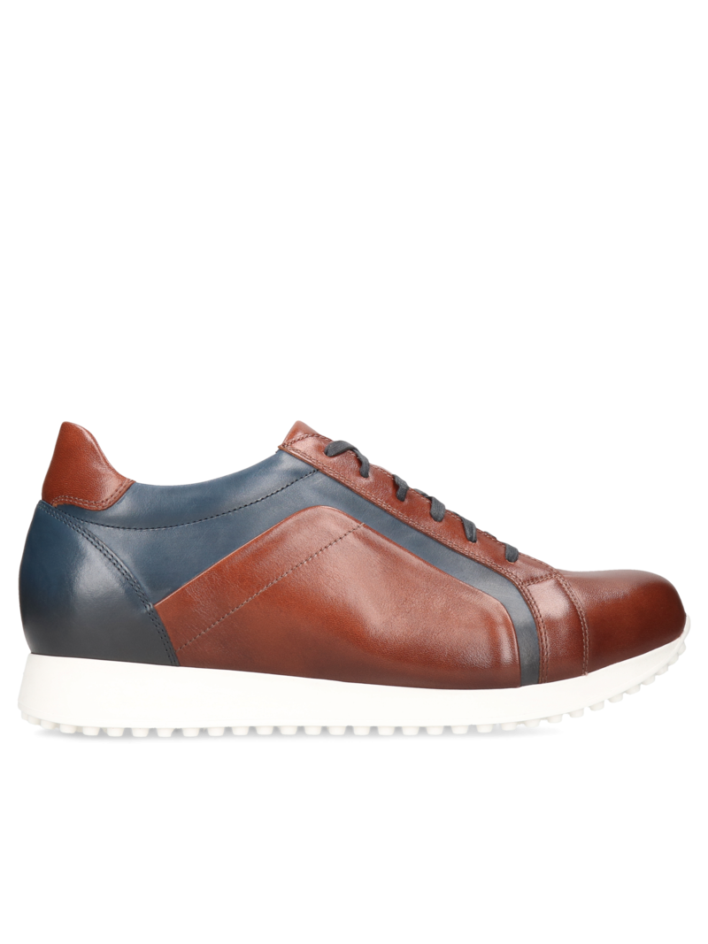 Brown-blue Elevator sneakers Cyrus +7 cm, Conhpol Dynamic, Konopka Shoes